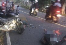 Tabrakan Antara Honda Vario 150 dengan Yamaha Vixion di Patuk, Dua Orang Luka Parah