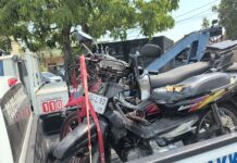 Tabrakan di Simpang Empat Seneng Wonosari, Satu Orang Dilaporkan Cidera Kepala